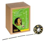 Idena 30542 - Microluces LED con 200 LED en amarillo dorado, para uso en exteriores e interiores, aprox. 22,9 m de largo en una bobina, función de temporizador de 8 horas, para manualidades
