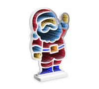 Idena 30551 - Espejo LED Infinito Papá Noel, Aprox. 25 x 8 x 40 cm, lámpara Decorativa con 288 LED SMD y Efecto 3D, decoración navideña para Interiores, con Fuente de alimentación y Cable de 3 m