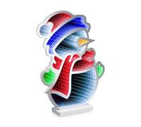 Idena 30552 - Espejo LED Infinito Papá Noel, Aprox. 35 x 8 x 45 cm, lámpara Decorativa con 246 LED SMD y Efecto 3D, decoración navideña para Interiores, con Fuente de alimentación y Cable de 3 m