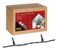 Idena 31269 - Luces de hadas LED NewTec con 200 LED en blanco y blanco cálido, con 8 luces, 4 ajustes de regulación y memoria, temporizador de 8 horas, como decoración para fiestas, Navidad y bodas