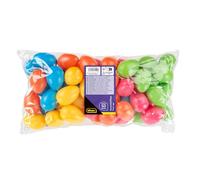 Idena 31520 - Set XXL de Huevos de Pascua con 50 Huevos de plástico de Colores para Manualidades, Pintar, Pegar y Colgar, como decoración para Ramos y Ramas en Pascua