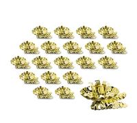 Idena 31891 - Portavelas para el árbol de Navidad, 20 Unidades en Dorado, portavelas Vintage de Metal, con Clip para Ramas de hasta 1,5 cm de Grosor