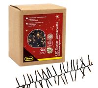 Idena 31897 - Cadena de luces LED con 480 LED en blanco cálido, aprox. 14,5 m de largo, para exteriores e interiores, con función de temporizador de 8 horas y transformador