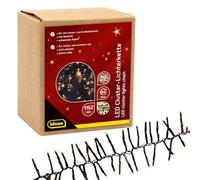 Idena 31898 - Cadena de luces LED con 1152 LED en blanco cálido, aprox. 28 m de largo, para exterior e interior, con función de temporizador de 8 horas y transformador, como decoración para fiestas