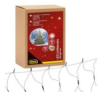 Idena 31899 - Red de luces LED con 160 LED en blanco cálido, aprox. 2 x 1 m, para exterior e interior, con función de temporizador de 8 horas y transformador, como decoración para fiestas