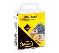 Idena 334024 - Alfileres de dibujo, 120 piezas, colores surtidos