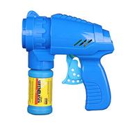 Idena 40089 - Pistola de pompas de jabón con solución de Burbujas de 53 ml, Color Azul, Ideal para Verano, jardín y Fiestas