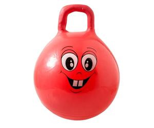 Idena 40093 - Salto Ball Happy Face, 45 - 50 cm, Color Rojo