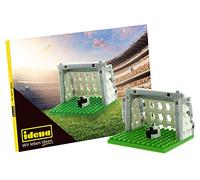 Idena 40147 - Postal de fútbol con un Juego de construcción 3D con 142 minibloques Originales de Brixies, dificultad 1, Tarjeta de felicitación o Recuerdo para niños y Adultos