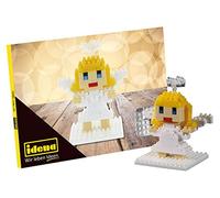 Idena 40148 - Postal de ángel con un Juego de construcción 3D con 64 Bloques Originales de Brixies, Nivel de dificultad 1, Tarjeta de felicitación o Regalo para niños y Adultos