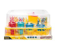 Idena 40185 - Cesta de vajilla de Juguete para el hogar, 25 Piezas, Accesorios de Cocina con Platos, Tazas, Vasos, Cubiertos y Jarra, para niños, para Jugar y Aprender Habilidades prácticas