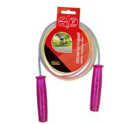 Idena 40198 - Cuerda de saltar con asas brillantes para niños, colores variados, longitud 1,9 m, para deportes de ocio, juegos de movimiento y varios trucos