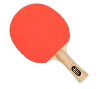 Idena 40202 - Pala de Tenis de Mesa de Entrenamiento, con Mango de Madera y Revestimiento de Goma en Rojo y Negro, Pala para Principiantes, Clubes y Tiempo Libre