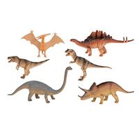 Idena 40221-Juego de Figuras de Juego con 6 Dinosaurios Altura, Juguetes para niños a Partir de 3 años para divertirse en la bañera, el arenero y la guardería, Multicolor, ca. 15 cm Berlin 40221