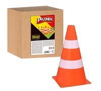 Idena 40223 - Pilones, 10 Piezas, 13,5 x 24 cm, Conos de plástico, apilables, Conos de tráfico para Deportes, Ocio, Slalom y Mucho más.