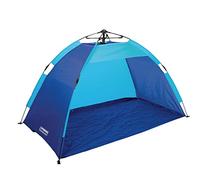 Idena 40233 - Toldo de Playa protección UV 40+, automático, Aprox. 1,9 x 1 x 1,1 m, con Bolsa de Transporte