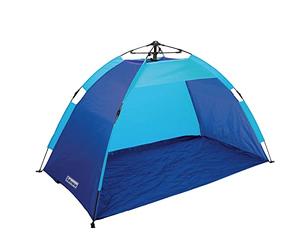 Idena 40233 - Toldo de Playa protección UV 40+, automático, Aprox. 1,9 x 1 x 1,1 m, con Bolsa de Transporte