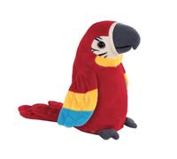 Idena 40358-Loro parlanchín en Rojo, Aprox, Peluche Repite Todo con Voz Graciosa y Mueve Las alas, Funciona con Pilas, Color Blue, Yellow, 17 cm Berlin 40358