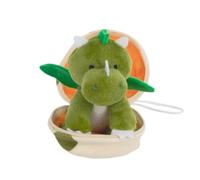 Idena 40367 - Mini Dinosaurio de Peluche en Huevo, Aprox. 13 cm, Dinosaurio de Peluche Verde, Peluche para abrazar y querer