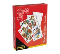 Idena 40384-Cartas para Rummy, Canasta y Bridge, 2 x 55 Mano Francesa, Juego de Cartas para 2-6 Jugadores a Partir de 6 años, Multicolor, 5,9 x 9,1 cm Berlin 40384