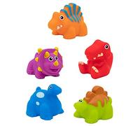 Idena 40617-Juego baño para niños, Juguete de Agua de 5 Piezas con Dinosaurios de Animales salpicados en Colores Brillantes, Multicolor, Small Berlin 40617