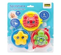 Idena 40618-Juego baño para niños, Juguete acuático de 6 Piezas con 3 Anillos de natación y 3 Animales de mar, Multicolor, Small Berlin 40618