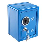 Idena 50036 - Caja de ahorros, 120 x 105 x 160 mm, azul, 1 unidad
