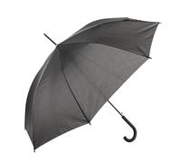 Idena 50108 - Paraguas de varilla en negro con un diámetro de 100 cm, paraguas con apertura automática y mango de tacto suave, longitud aprox. 88 cm