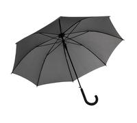 Idena 50111 - Paraguas de varilla en gris con un diámetro de 100 cm, paraguas con apertura automática y mango de tacto suave, longitud aprox. 88 cm