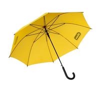Idena 50113 - Paraguas de varilla en amarillo con un diámetro de 100 cm, paraguas con apertura automática y mango de tacto suave, longitud aprox. 88 cm