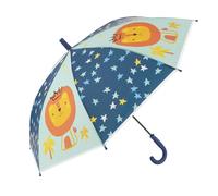 Idena 50115 - Paraguas de plástico para niños con motivo de león, paraguas de varilla con apertura manual, diámetro 83 cm y longitud aprox. 66 cm