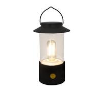 Idena 50125-Linterna LED de Camping en Negro, a Pilas e inalámbrica, lámpara para Interior y Exterior, Regulable, Aprox. 19 cm, luz portátil, Multicolor Berlin 50125