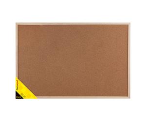 Idena 568023 - Tablero de clavijas con marco de madera, de corcho, incluye 5 clavijas de tablero de clavijas y 2 tornillos, apto para montaje en pared, aprox. 60 x 90 cm, ideal como decoración y para el lugar de trabajo