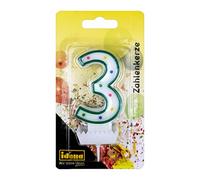 Idena 58363 - Vela de número, Vela de tarta, Decoración, Velas, Cumpleaños, Aniversario, Aniversario