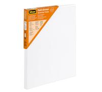 Idena 60007 - Bastidor con Lienzo de algodón 100%, gramaje 380 g/m², para Pinturas al óleo y acrílicas, Aprox. 24 x 30 cm, Blanco Grande