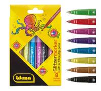 Idena 60053 - Marcadores de purpurina, estuche de 8, en colores surtidos