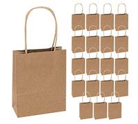 Idena 60058 - Bolsas de papel, 20 unidades, 12 x 5 x 15 cm, bolsas de regalo, bolsas de papel kraft, bolsas de manualidades para decorar y regalar