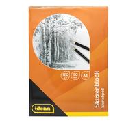 Idena 60066-Cuaderno de Dibujo DIN A3 con 50 Hojas, Libro para Colorear Color Crema, encolado, en Blanco, 120 g/m², FSC-Mix, Papel, Cream