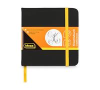 Idena 60075: papel para caligrafía en formato cuadrado de 12,5 x 12,5 cm, cuaderno con 128 páginas en blanco de 140 g/m², para amantes de la caligrafía y la escritura