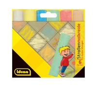Idena 621731 - Tiza para pintar calles en estuche de cartón, 6 barras de 6 colores, para pintar asfalto, pavimento u hormigón
