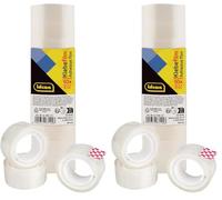 Idena 631040 - Lámina adhesiva, 10 piezas 15 mm x 10 m, transparente (Paquete de 2)