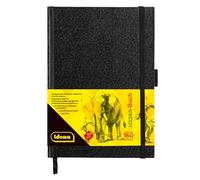 Idena 63143 - Cuaderno de bocetos , A5, en blanco, 80 hojas, 110 g/m², tapa dura en negro, 1 ud.