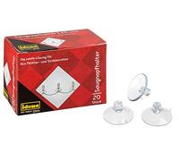 Idena 8522040 - Soporte de ventosas, 20 piezas, ventosas con ranura para fijar luces de hadas y decoraciones, ideal para Navidad, cumpleaños, fiestas y bodas