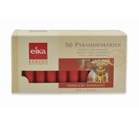 Idena 8530317 50 Pirámide de Vela, Cera, Rojo, 14 x 70 mm, 7,2 x 14,6 x 7,8 cm
