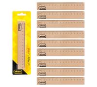 Idena 90272 - Regla con 16 cm de longitud, 10 piezas, regla de madera con escala milimétrica y centimétrica, para la escuela y la oficina