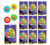 Idena 90287-Decoración, 10 x 4 Piezas, guirnaldas Colores Vivos, decoración Vuelta al Cole, Papel, Red, Green, Blue, Yellow, One Size, 10