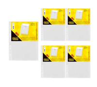 Idena 90370-50 unid. bolsillos transparentes A4 transparentes, bolsillos para folletos de plástico 120µ calidad premium, a prueba de documentos, láminas transparentes con perforación universal
