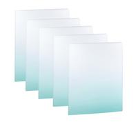 Idena 90384 - Carpeta para documentos A4, 5 piezas con 20 bolsillos transparentes cada una, carpeta de presentación de plástico en blanco-petrol, carpeta para certificados, documentos, etc.