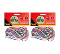 Idena 90390-Giro de Goma, 2 Piezas, Cada una de 4,5 m de Cuerda con los Colores del Arco Iris, Juego de Saltos para niños a Partir de 5 años, Multicolor, 450 cm Berlin 40188-2