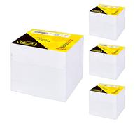 Idena 90452 - Bloc de notas, 9 x 9 cm, 4 unidades con 800 hojas encoladas cada una, hojas de notas en blanco, bloc de notas de papel FSC Mix de 80 g/m²